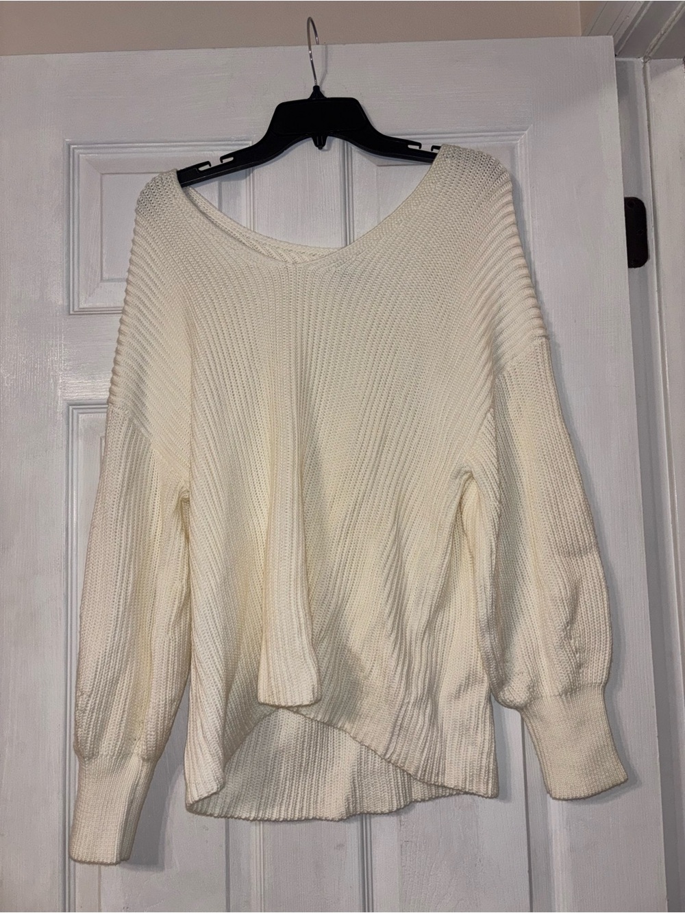 Tommy Bahama Cream Ribbed Boatneck Sweater